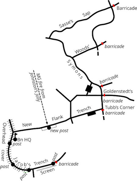 7/Bn's trenches at Lone Pine - 35kB jpg