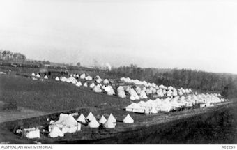 Gezaincourt tent city Oct/Nov 1916 - 12kB jpg