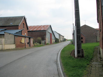 Mesnil - the street looking toward the battle ground - kb jpg
