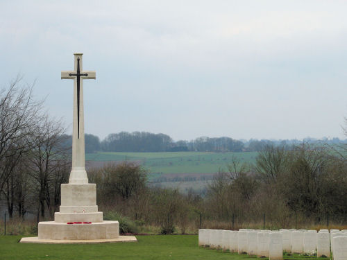 The Mesnil battle field from the Thiepval Memorial - 34kb jpg