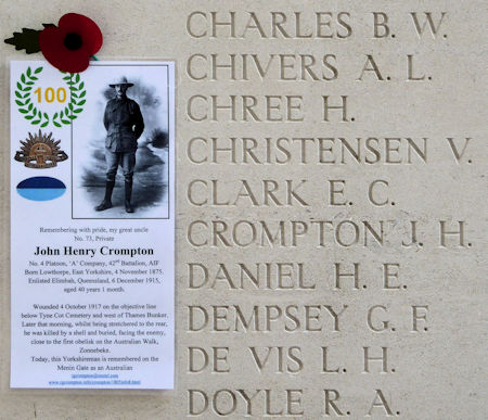 John henry's at the Menin Gate panel 04oct2017 - 45kB jpg