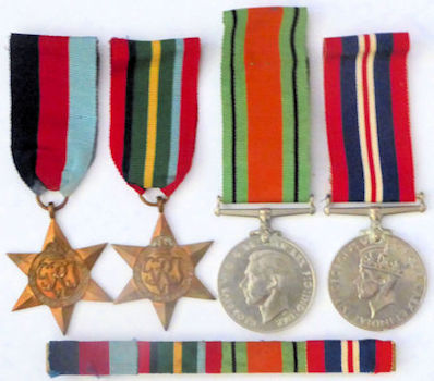 Geoff Crompton's medals - 33kB jpg