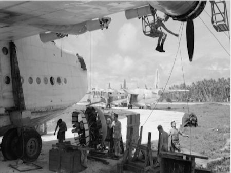 230 Squadron Sunderland on the slipway - 29kB jpg