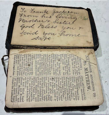 Frank Jackson's bible inside - 46kB jpg