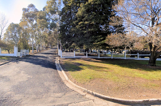 Orange Cemetery entrance - 71kB jpg
