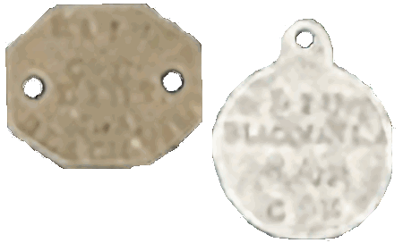 Lyle Blackman's dog tags - 29kB gif