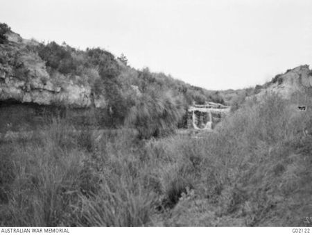 Krithia Nullah waterfall AWM G02122 - 26kB jpg