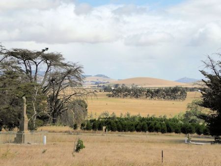 Cemetery looking north toward Mt Blowhard - 28kB jpg