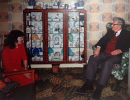 Frank Crompton's 'royal' china collection with Val Crompton 1990 - 38kB jpg