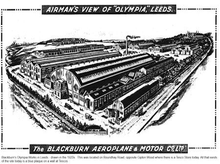 Blackburn's Olympia works site in 1920 - kB jpg