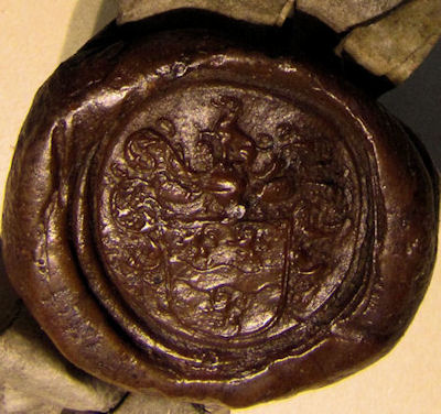 The seal of Thomas Crompton 1598 - 45kB jpg