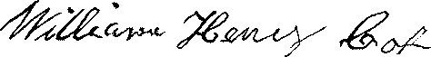 William Henry Cox's signature 25Kb-jpg